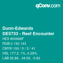 Farbcode: Dunn-Edwards - DE5733 - Reef Encounter | qconv.com