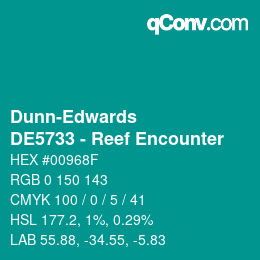 Color code: Dunn-Edwards - DE5733 - Reef Encounter | qconv.com