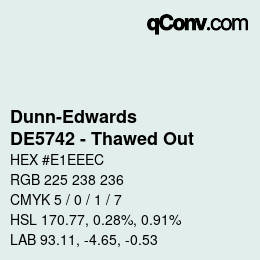 Color code: Dunn-Edwards - DE5742 - Thawed Out | qconv.com