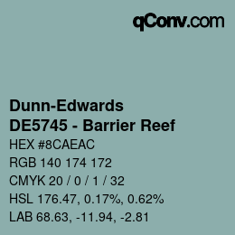 Color code: Dunn-Edwards - DE5745 - Barrier Reef | qconv.com