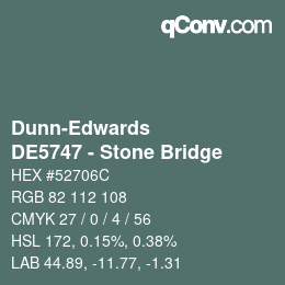 Código de color: Dunn-Edwards - DE5747 - Stone Bridge | qconv.com