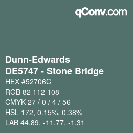 カラーコード: Dunn-Edwards - DE5747 - Stone Bridge | qconv.com