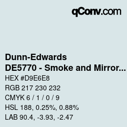 カラーコード: Dunn-Edwards - DE5770 - Smoke and Mirrors | qconv.com