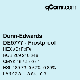 カラーコード: Dunn-Edwards - DE5777 - Frostproof | qconv.com