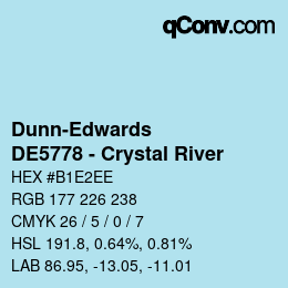 Color code: Dunn-Edwards - DE5778 - Crystal River | qconv.com