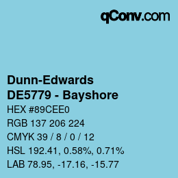 Color code: Dunn-Edwards - DE5779 - Bayshore | qconv.com