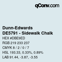 Color code: Dunn-Edwards - DE5791 - Sidewalk Chalk | qconv.com