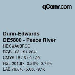 Farbcode: Dunn-Edwards - DE5800 - Peace River | qconv.com