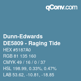 Color code: Dunn-Edwards - DE5809 - Raging Tide | qconv.com