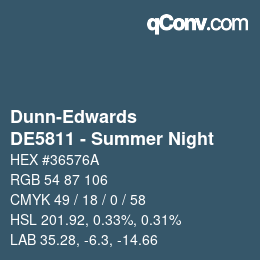 カラーコード: Dunn-Edwards - DE5811 - Summer Night | qconv.com