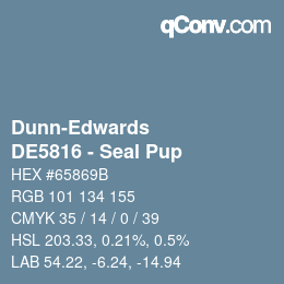Código de color: Dunn-Edwards - DE5816 - Seal Pup | qconv.com