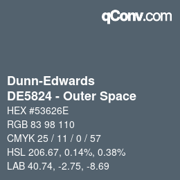 Farbcode: Dunn-Edwards - DE5824 - Outer Space | qconv.com
