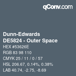 Color code: Dunn-Edwards - DE5824 - Outer Space | qconv.com