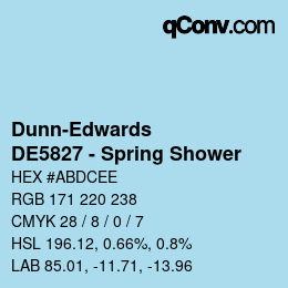 カラーコード: Dunn-Edwards - DE5827 - Spring Shower | qconv.com
