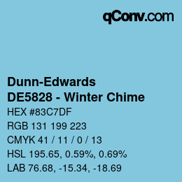 カラーコード: Dunn-Edwards - DE5828 - Winter Chime | qconv.com