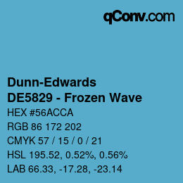 Farbcode: Dunn-Edwards - DE5829 - Frozen Wave | qconv.com