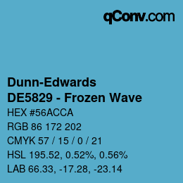 Color code: Dunn-Edwards - DE5829 - Frozen Wave | qconv.com