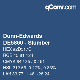 カラーコード: Dunn-Edwards - DE5860 - Slumber | qconv.com