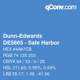 Color code: Dunn-Edwards - DE5865 - Safe Harbor | qconv.com