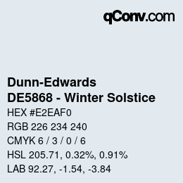 カラーコード: Dunn-Edwards - DE5868 - Winter Solstice | qconv.com