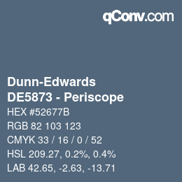 カラーコード: Dunn-Edwards - DE5873 - Periscope | qconv.com