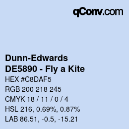 カラーコード: Dunn-Edwards - DE5890 - Fly a Kite | qconv.com