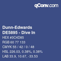 Color code: Dunn-Edwards - DE5895 - Dive In | qconv.com