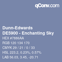 Color code: Dunn-Edwards - DE5900 - Enchanting Sky | qconv.com