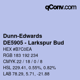 カラーコード: Dunn-Edwards - DE5905 - Larkspur Bud | qconv.com