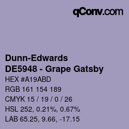 Color code: Dunn-Edwards - DE5948 - Grape Gatsby | qconv.com