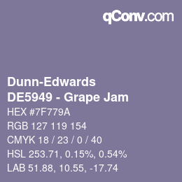 Color code: Dunn-Edwards - DE5949 - Grape Jam | qconv.com