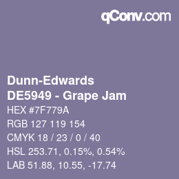 Código de color: Dunn-Edwards - DE5949 - Grape Jam | qconv.com