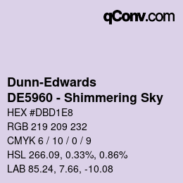 Color code: Dunn-Edwards - DE5960 - Shimmering Sky | qconv.com