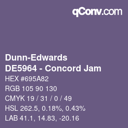 カラーコード: Dunn-Edwards - DE5964 - Concord Jam | qconv.com