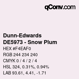 Color code: Dunn-Edwards - DE5973 - Snow Plum | qconv.com