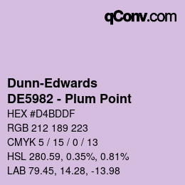 Color code: Dunn-Edwards - DE5982 - Plum Point | qconv.com