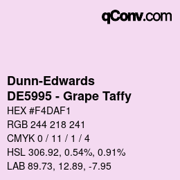 Color code: Dunn-Edwards - DE5995 - Grape Taffy | qconv.com