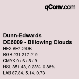 Color code: Dunn-Edwards - DE6009 - Billowing Clouds | qconv.com