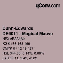 Farbcode: Dunn-Edwards - DE6011 - Magical Mauve | qconv.com