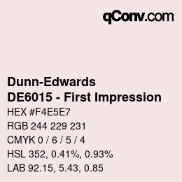Color code: Dunn-Edwards - DE6015 - First Impression | qconv.com