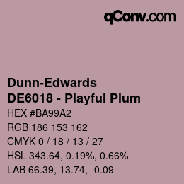 Color code: Dunn-Edwards - DE6018 - Playful Plum | qconv.com