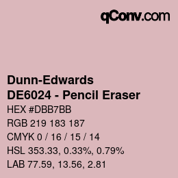 カラーコード: Dunn-Edwards - DE6024 - Pencil Eraser | qconv.com