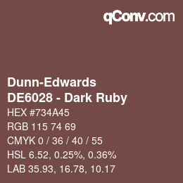 Code couleur: Dunn-Edwards - DE6028 - Dark Ruby | qconv.com