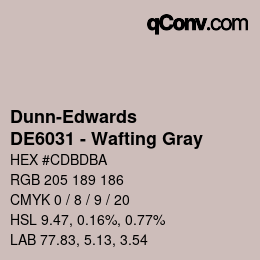 Color code: Dunn-Edwards - DE6031 - Wafting Gray | qconv.com