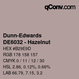Farbcode: Dunn-Edwards - DE6032 - Hazelnut | qconv.com