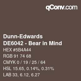 Código de color: Dunn-Edwards - DE6042 - Bear in Mind | qconv.com