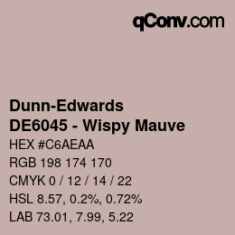 Farbcode: Dunn-Edwards - DE6045 - Wispy Mauve | qconv.com