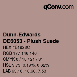 Farbcode: Dunn-Edwards - DE6053 - Plush Suede | qconv.com