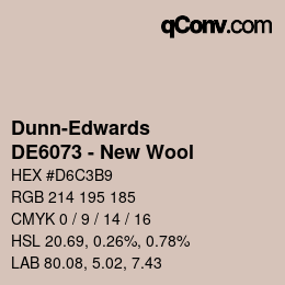 Color code: Dunn-Edwards - DE6073 - New Wool | qconv.com