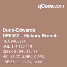 Código de color: Dunn-Edwards - DE6082 - Hickory Branch | qconv.com